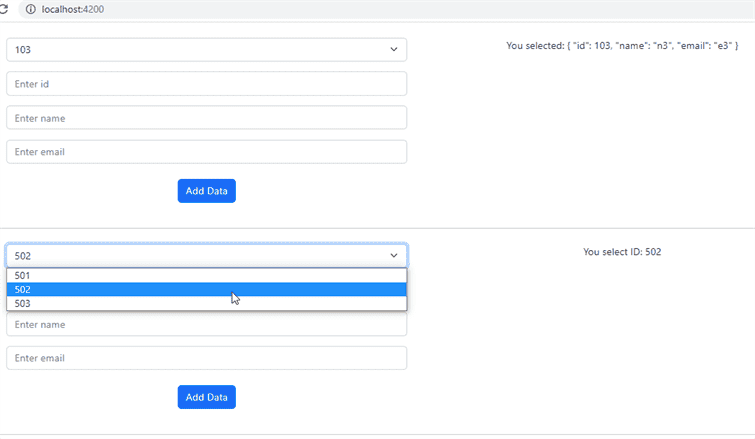 Angular dropdown list example