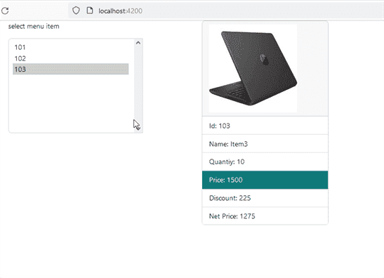 Angular dropdown list example