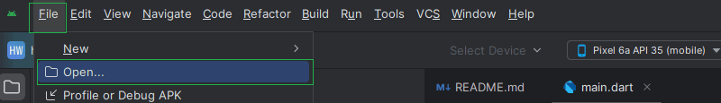 Open an Existing Project