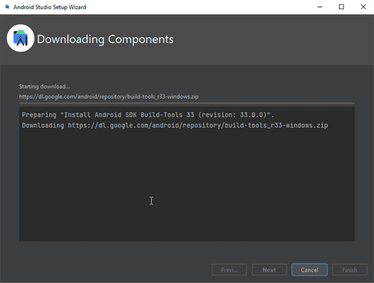Please wait until Finish installation