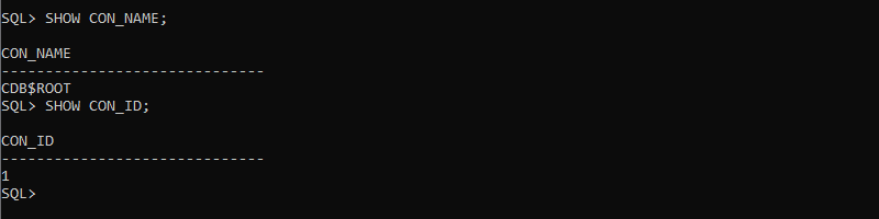 connect to the CDB Root