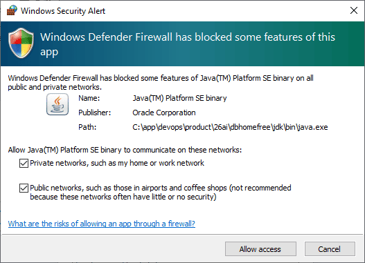 change the server default port error