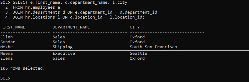 oracle ORDER BY multiple columns