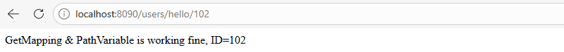 PathVariable output