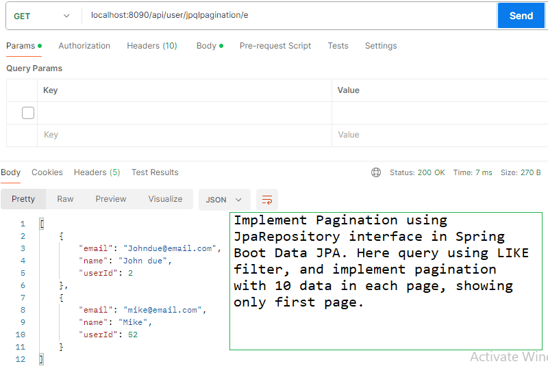 JPA implement Pagination