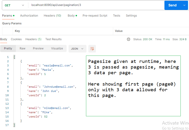 JPA Pagination at time