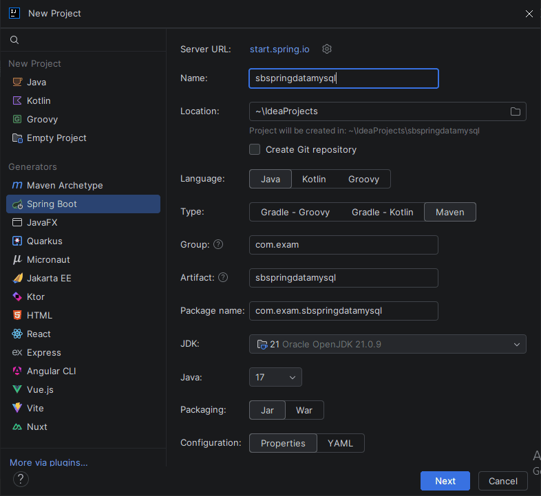 Spring Boot Project setup