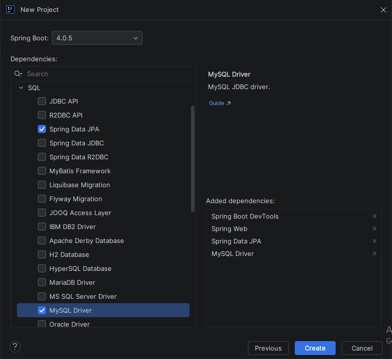 Spring Boot Project dependency