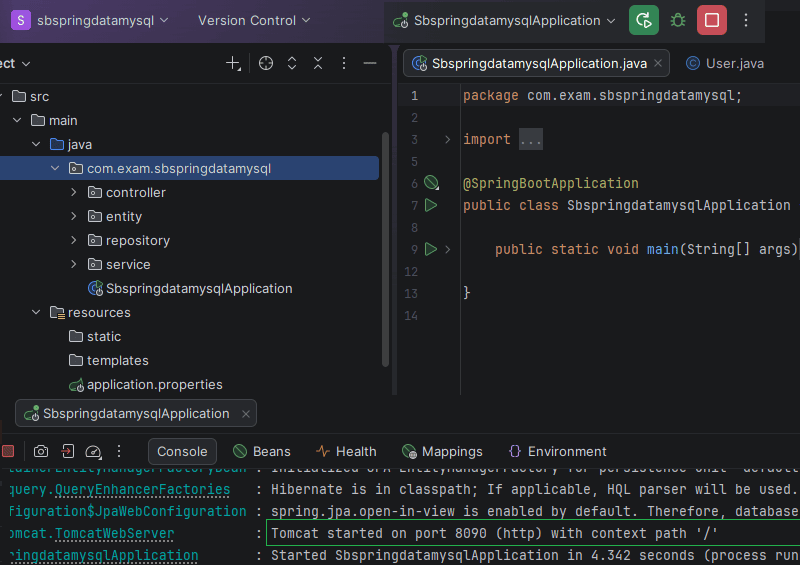 spring boot application run