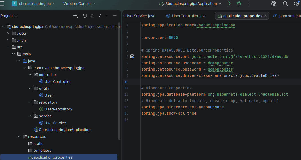 Spring Boot Project structure