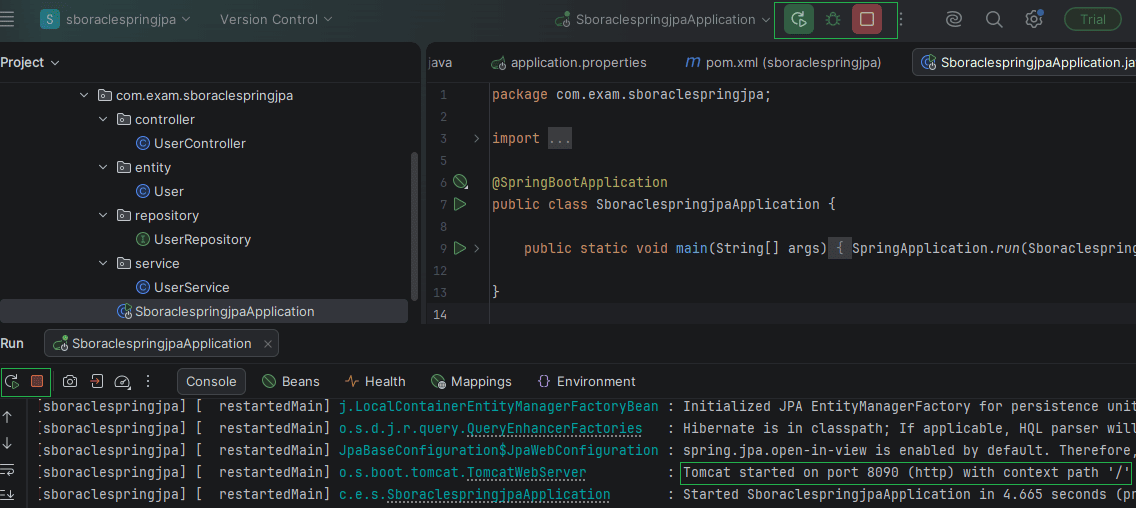 spring boot application run