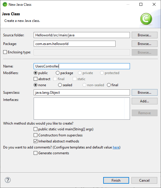 Create UsersController