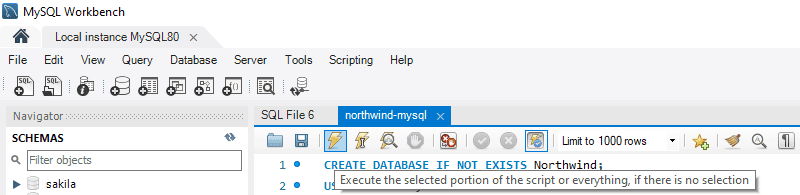 Execute all script and refresh Mysql Databases
